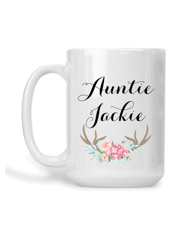 Auntie - floral Ceramic Mug