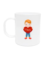 Load image into Gallery viewer, Kid&#39;s with Heart Valentine&#39;s Mug - Choice of boy