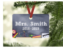 Load image into Gallery viewer, Teacher&#39;s Name Chalkboard Ornament