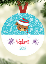 Load image into Gallery viewer, Kid&#39;s Name Ornament - Bear
