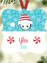 Load image into Gallery viewer, Kid&#39;s Name Ornament - Penguin