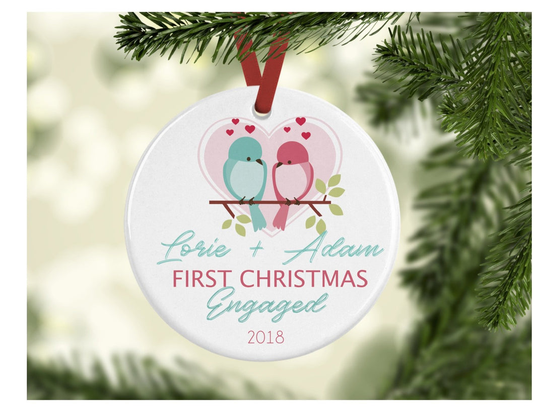 Love Birds - Our First Christmas Engaged