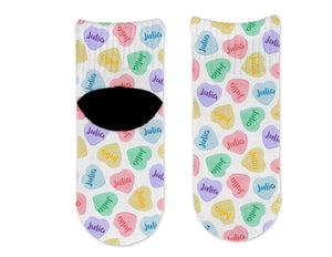 Personalized Socks - Candy Hearts Valentine's Day