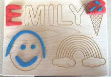 Load image into Gallery viewer, Double Sided Wooden Play Dough Boards