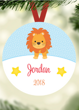 Load image into Gallery viewer, Kid&#39;s Name Ornament - Lion