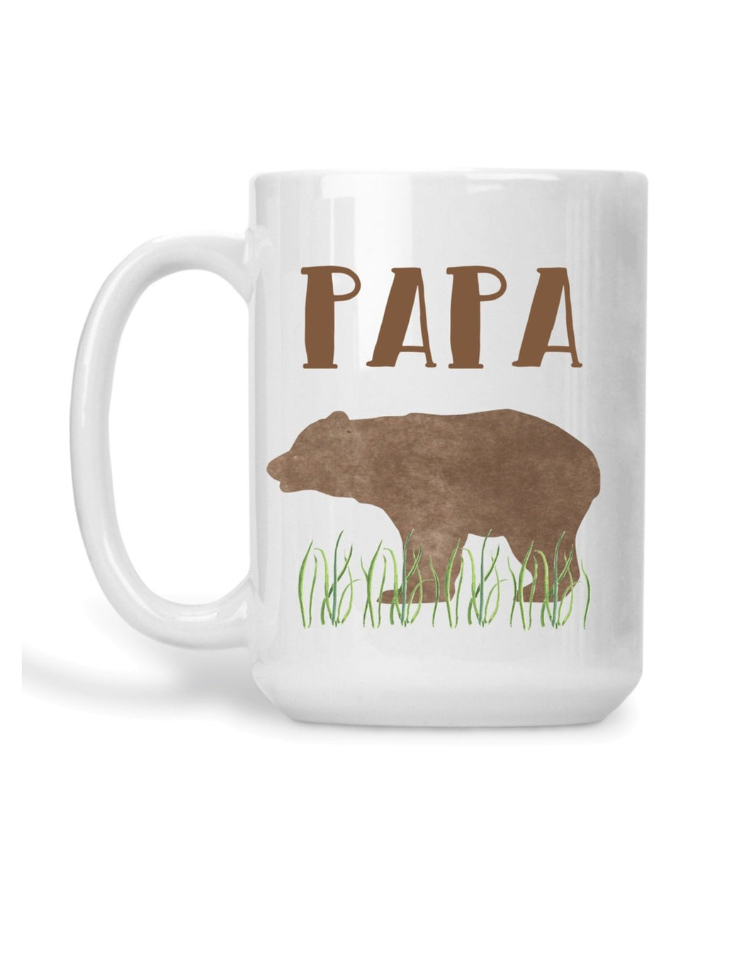 Papa Bear - Brown Watercolour