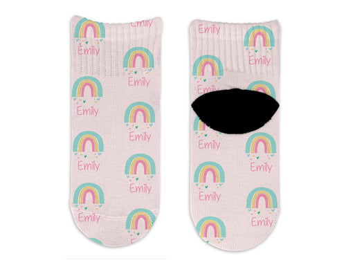 Personalized Socks - Rainbow Pink Valentine's Day