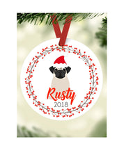 Load image into Gallery viewer, Dog Ornament - Pug