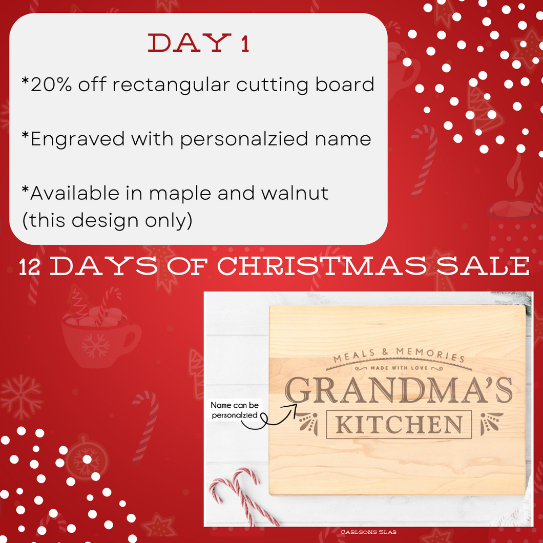 12 Deals of Christmas - Kitchen Cutting Board