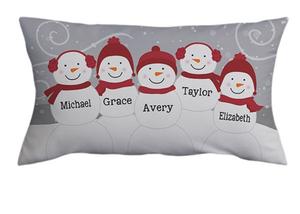 Snowman Family Pillows