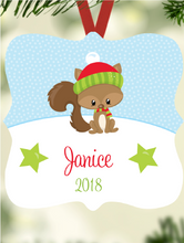 Load image into Gallery viewer, Kid&#39;s Name Ornament - Squirrel
