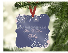 Load image into Gallery viewer, Navy Blue &amp; Pink - Our First Christmas Married