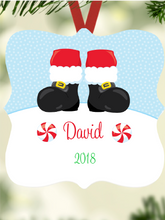 Load image into Gallery viewer, Kid&#39;s Name Ornament - Christmas Feet 2