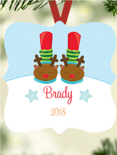 Load image into Gallery viewer, Kid&#39;s Name Ornament - Christmas Feet 3