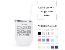 Load image into Gallery viewer, Coach 5 - stainless steel wine tumbler