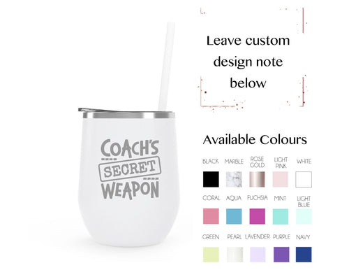 Coach 10 - stainless steel wine tumbler