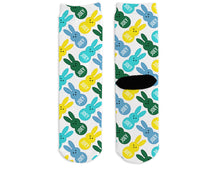 Load image into Gallery viewer, Personalized Socks - Easter Peep (Blue, Green, Yellow)
