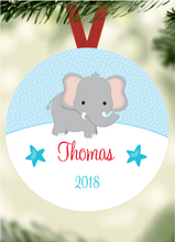 Load image into Gallery viewer, Kid&#39;s Name Ornament - Elephant