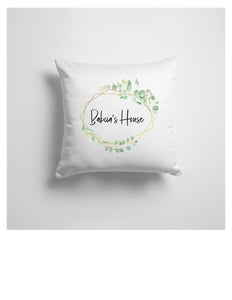 Green and Gold Pillow Design