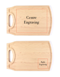Rectangle Handle Cutting Boards with Juice Grooves - Wedding Collection