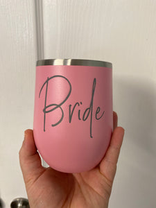 Clearance - bride pink wine tumbler