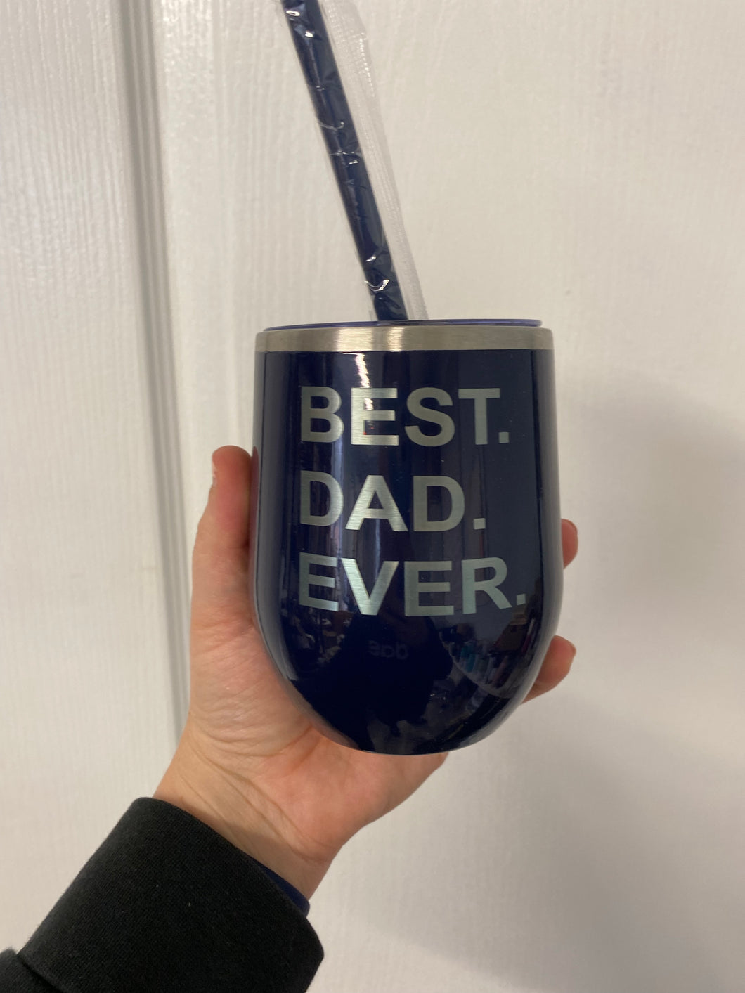 Clearance Best Dad Ever Black wine tumbler