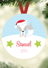 Load image into Gallery viewer, Kid&#39;s Name Ornament - Fox