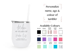 Load image into Gallery viewer, Wisdom Birthday Cup  - stainless steel wine tumbler